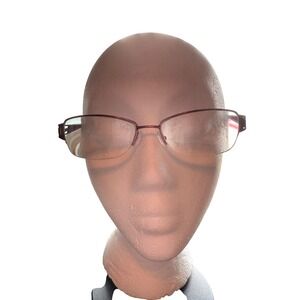Womens La Scala Rose‎ Designer Eyeglasses Frames Burgundy Modern Style 54-17-135
